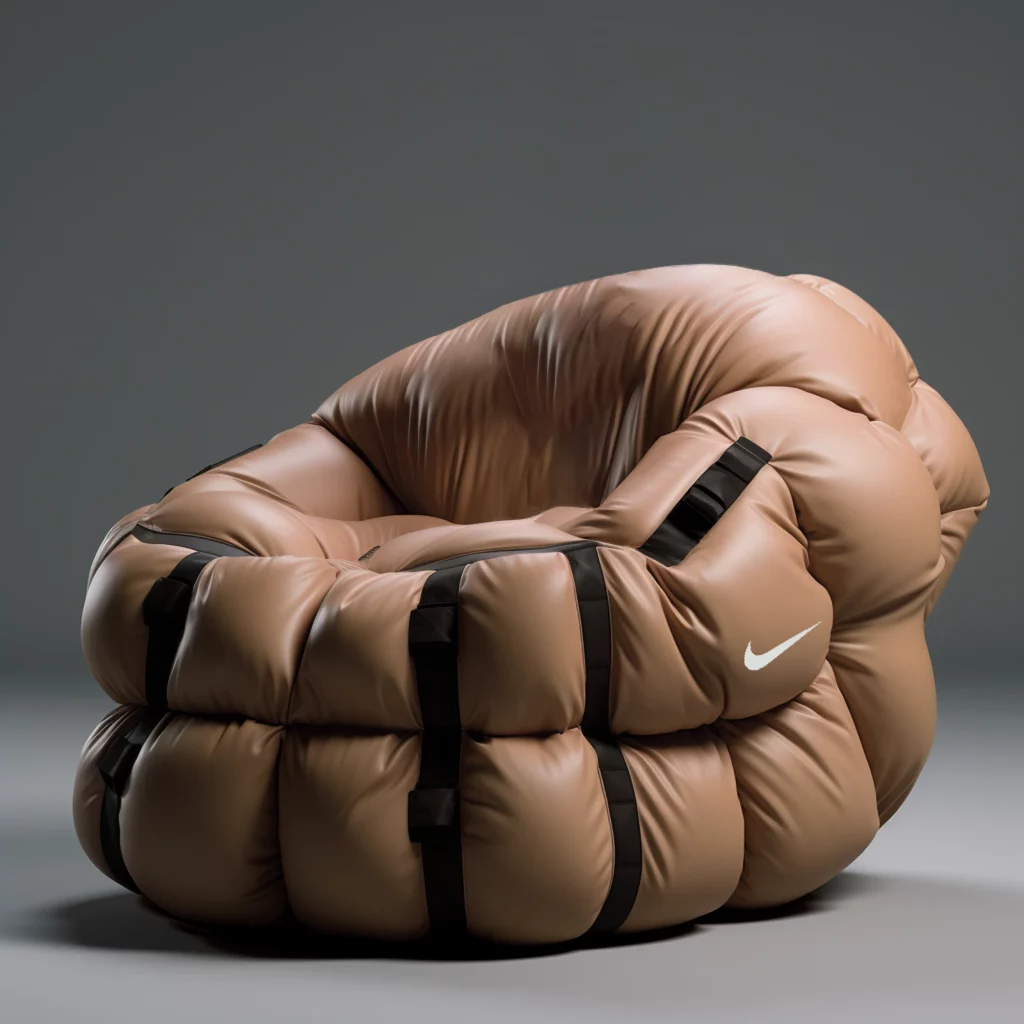 Fauteuil Puffy Pillow imaginé par EMART Design pour Nike - design inspiré des années 70 revisité dans un style contemporain.