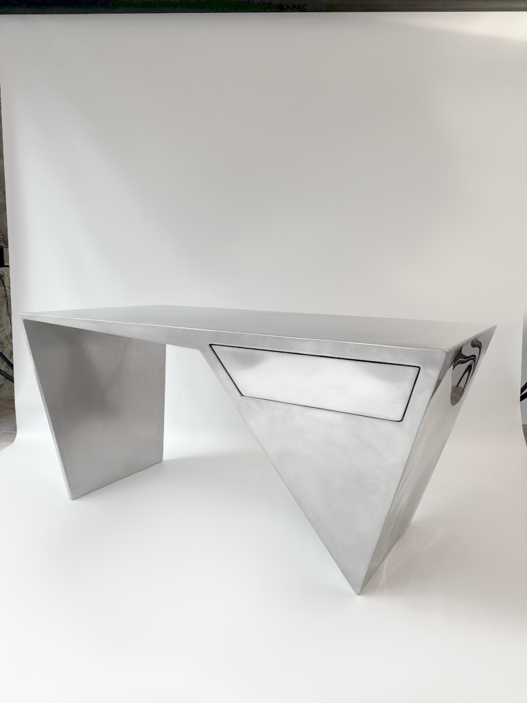 View of the Paperlane collection by EMART Design - refined geometric design with neat metallic finishes.